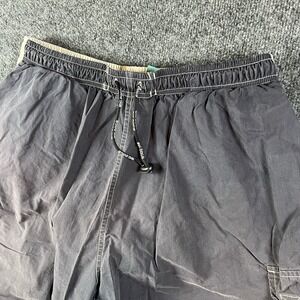 Big Dogs XL Gray Cargo Swim Trunks Mesh Lined Board Shorts‎ 90s Style